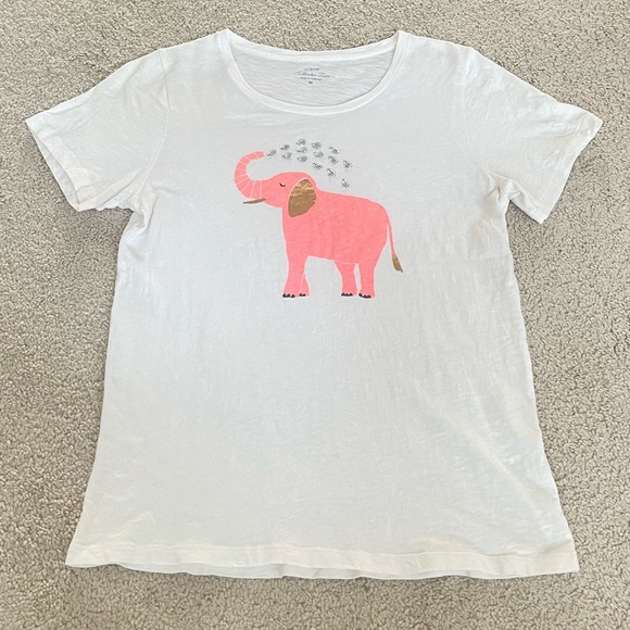 J. Crew Tops - J. Crew Pink Elephant Tee - M